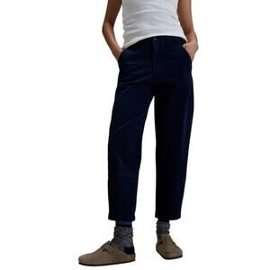 Alpine Design Women's Barrel Pants Size 8 Deep Navy Blue Minimal Relaxed NWT